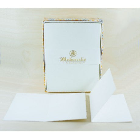 207L Medioevalis Deckled Edge Cream Folded Cards