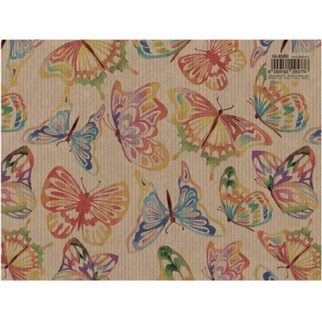 Butterflies Kraft Gift Wrap