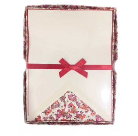 WRITING SET - RED FLORENTINE LARGE – The Paperplace