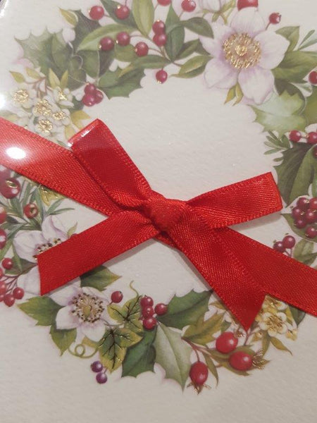 Christmas Card Box of 6 Traditional Wreath