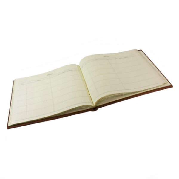 Toscana Leather Visitor Book Brown