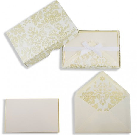 Gold Brocade Folded Cards Set