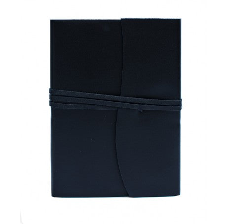 Amalfi Refillable Leather Journal Medium - Black
