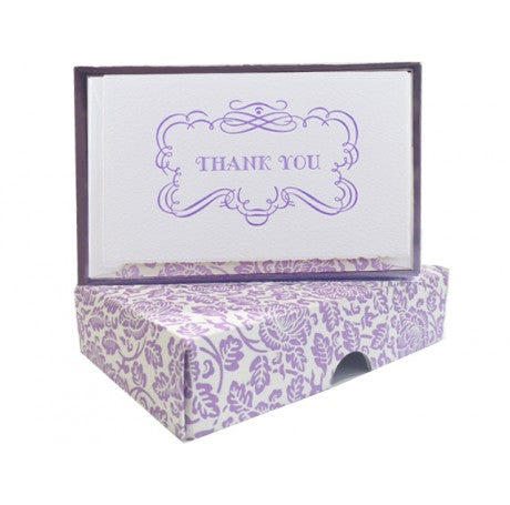 Pink Floral Thank You Card Stationary Set