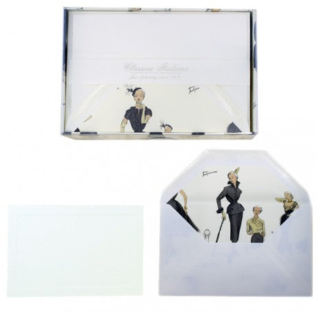 Women's Fashion Folded Cards Stationery Set