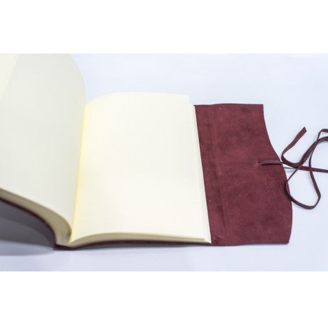 AMALFI LEATHER JOURNAL REFILLABLE LARGE - BURGUNDY