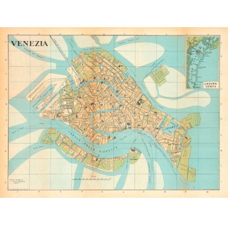 Venezia Map Gift Wrap