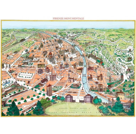 Florence New Map Gift Wrap