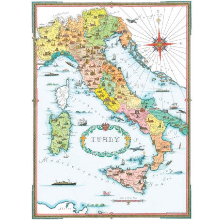 New Italia Map Gift Wrap