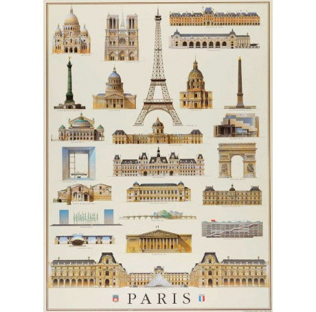Paris Monuments Gift Wrap