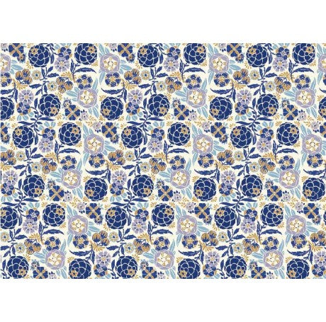 Liberty Blue Flowers Gift Wrap