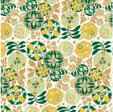 Liberty Green Flowers Gift Wrap