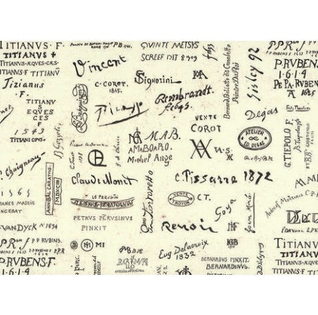 Painters Signatures Gift Wrap