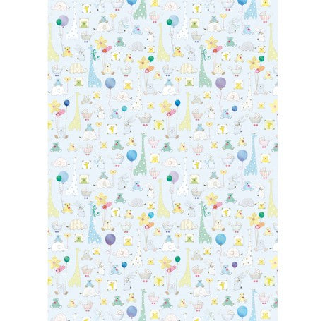 New Baby Blue Gift Wrap