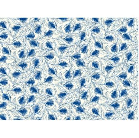 Blue Feathers Gift Wrap