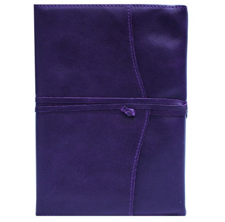 Amalfi Leather Journal Large - Aubergine