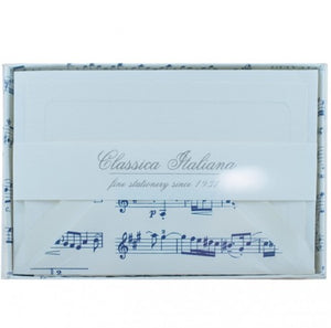 Musical Score Folded Cards Stationary Set