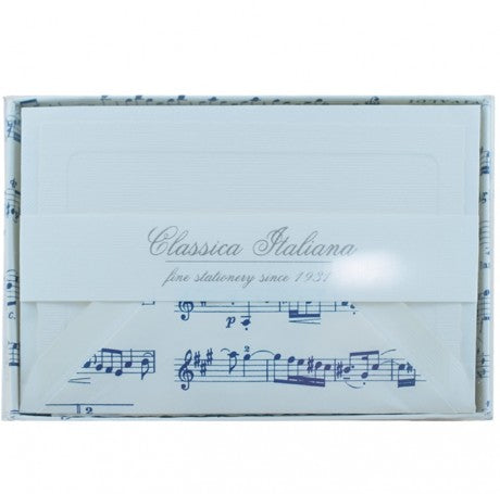 Musical Score Folded Cards Stationary Set
