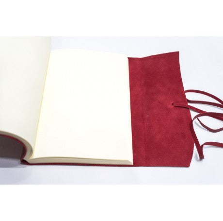 AMALFI REFILLABLE LEATHER JOURNAL LARGE - RED