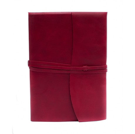 Amalfi Refillable Leather Journal Medium - Red