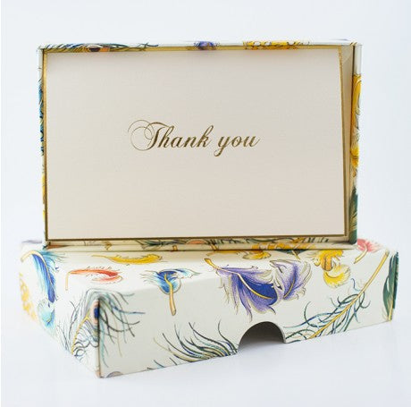 Feather Thank You Cards Set