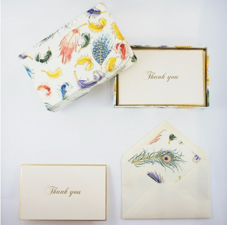 Feather Thank You Cards Set